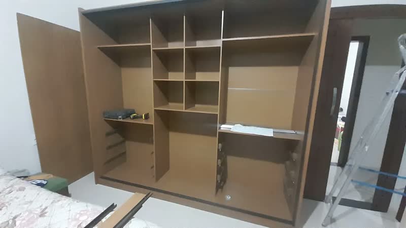 foto de Guarda Roupa Casal MDF Horizonte Vegas 3 Portas 6 Gavetas Moderno