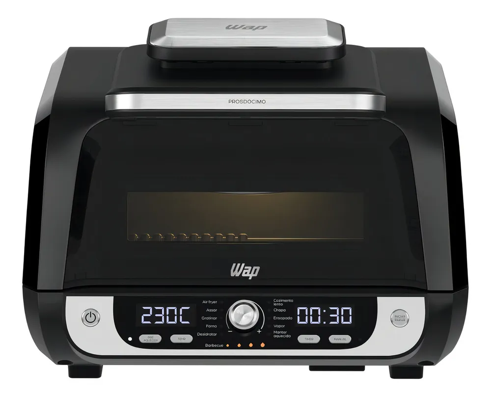 foto de Fritadeira Air Fryer Wap Digital Barbecue 10L Multifunções Preta