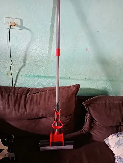 foto de Mop Limpeza Rodo Mágico Vassoura Mágica Limpeza Premium Hannover Home Esfregão Limpeza, Mop Esfregão Preto,Cinza e Vermelho