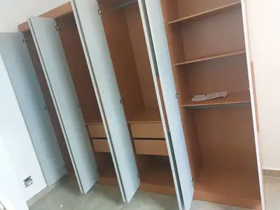 foto de Guarda-roupa Casal Easy Slim 8 Portas C/ Espelho Amendoa/off