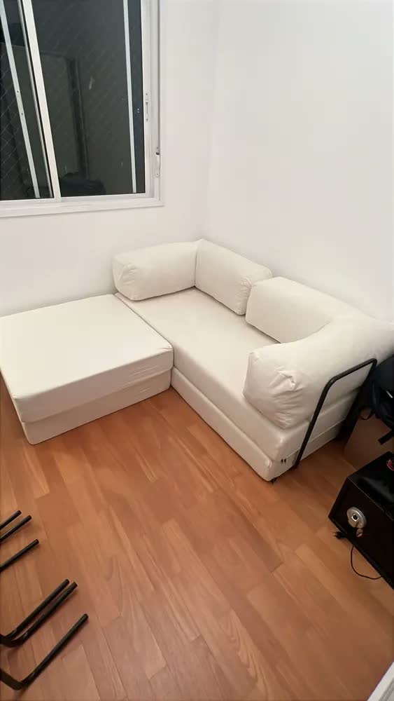 foto de Sofá-Cama Casal Dobrável Buble da Sofa Sogude com Chaise e Colchão Adicional