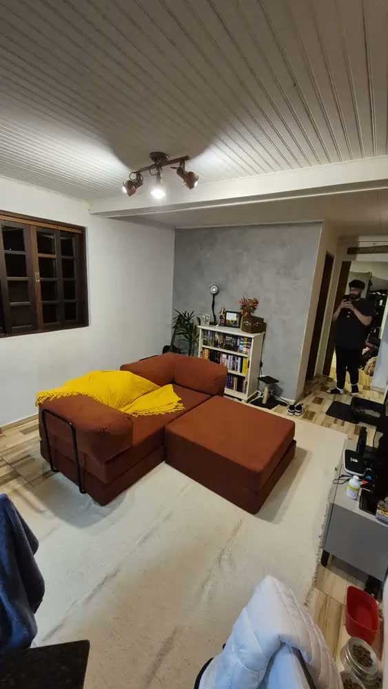 foto de Sofá-Cama Casal Dobrável Buble da Sofa Sogude com Chaise e Colchão Adicional