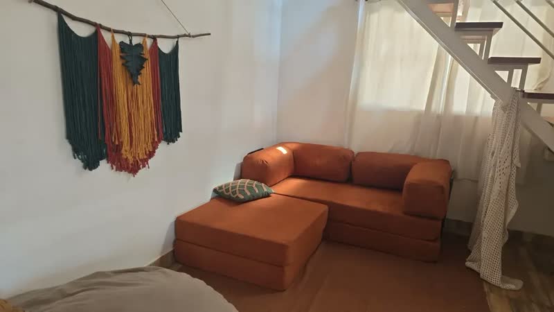 foto de Sofá-Cama Casal Dobrável Buble da Sofa Sogude com Chaise e Colchão Adicional