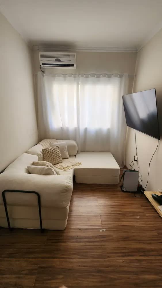 foto de Sofá-Cama Casal Dobrável Buble da Sofa Sogude com Chaise e Colchão Adicional