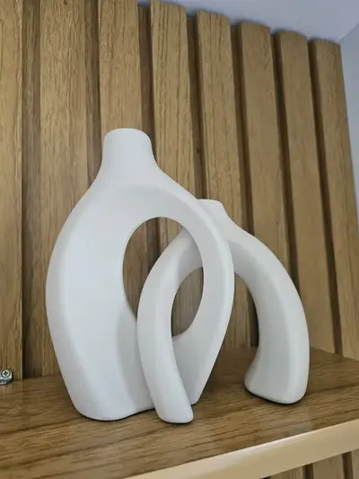 foto de Dupla De Vaso Decorativo Em Ceramica Enfeite De Sala