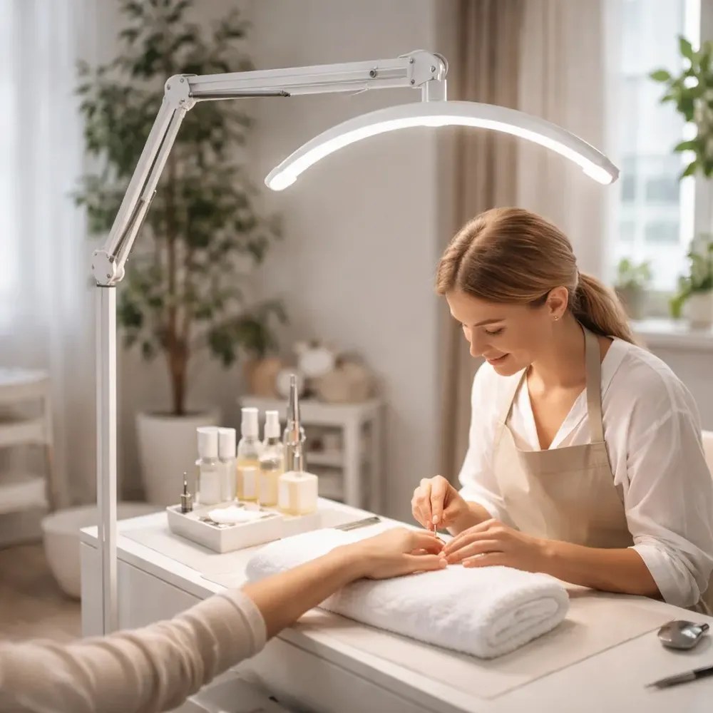 foto de Luminaria Chão Articulada Manicure Estetica Abajur De Chão