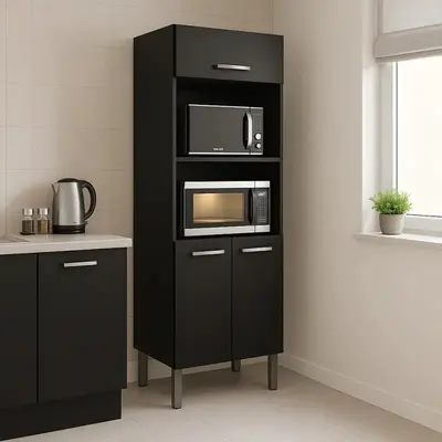 foto de Paneleiro Torre Quente Forno E Microondas Preto