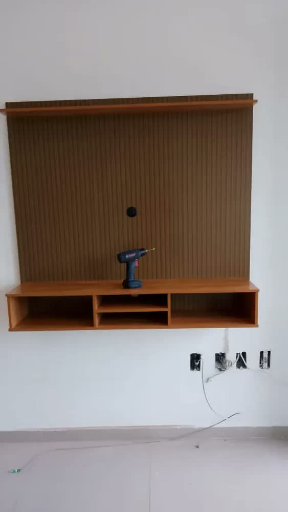 foto de Painel Ripado Everest Para Tv Até 50 Polegadas 120cm Cor Canela