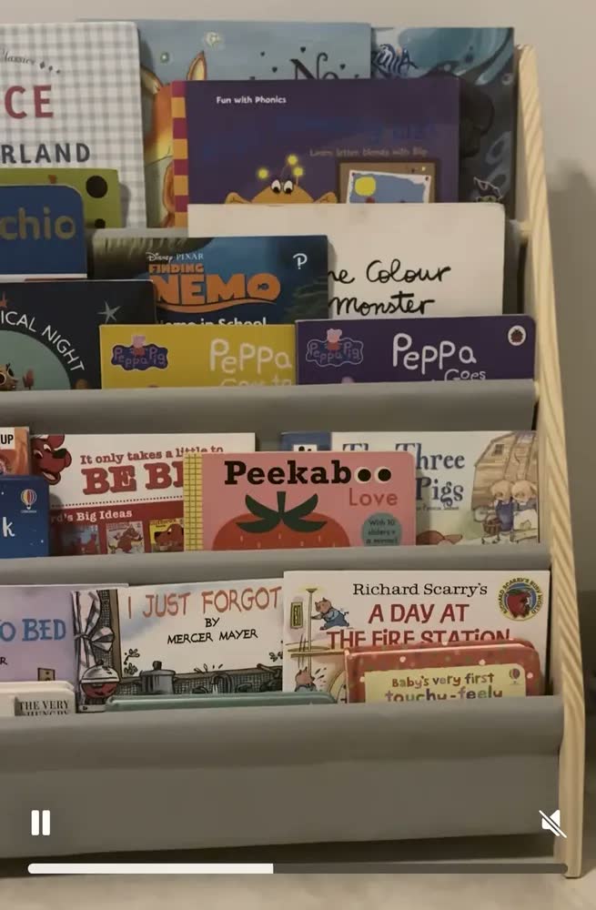 foto de Estante Livro Organizador Infantil Montessori Prateleira
