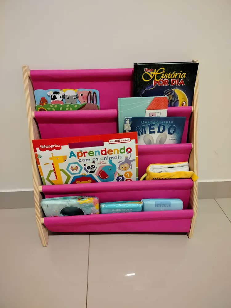 foto de Estante Livro Organizador Infantil Montessori Prateleira