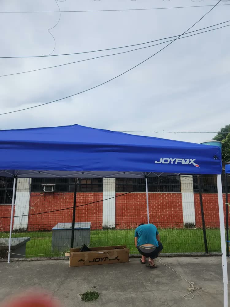 foto de Tenda Gazebo Dobrável Joyfox 3x3m, Com Proteção UV e Bolsa de Transporte
