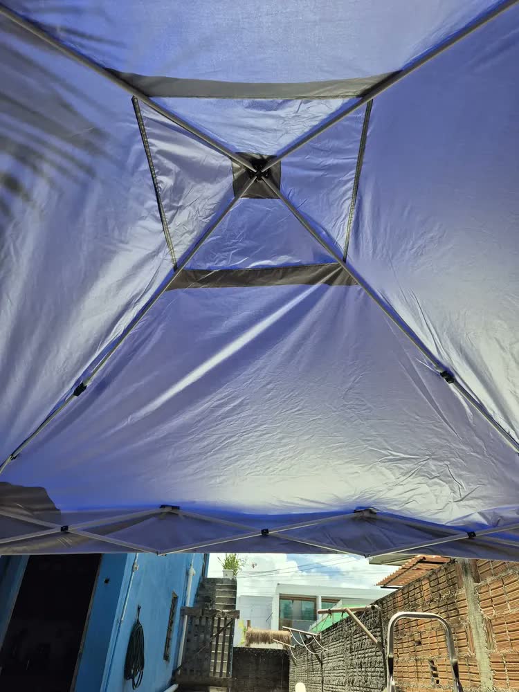 foto de Gazebo Dobrável Joyfox 3x3m Azul-Marinho de Poliéster 210D com Proteção UV