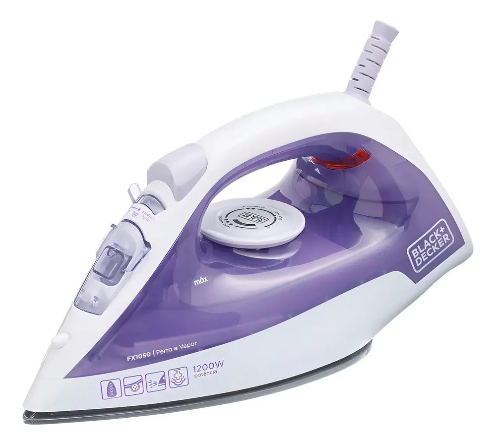 Ferro De Passar À Seco Ou À Vapor Black&decker Fx1050 1200w