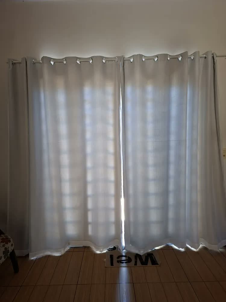 foto de Cortina Blackout Tecido 4,00x2,30 Com Voil Sala E Quarto