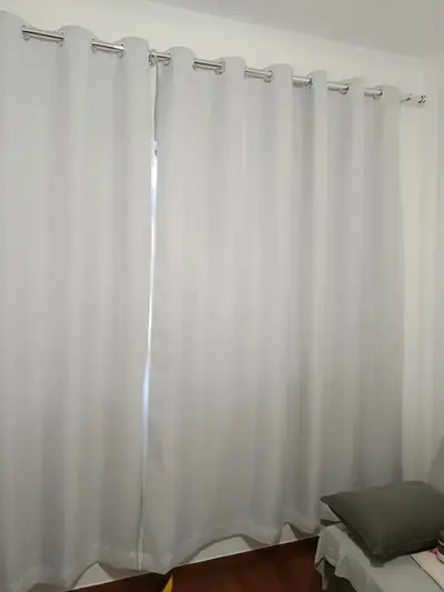 foto de Cortina Blackout Tecido 4,00x2,30 Com Voil Sala E Quarto