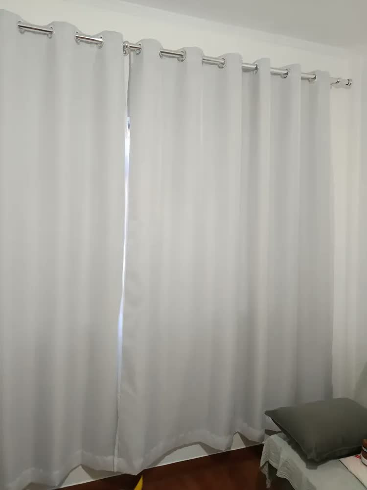 foto de Cortina Blackout Tecido 4,00x2,30 Com Voil Sala E Quarto