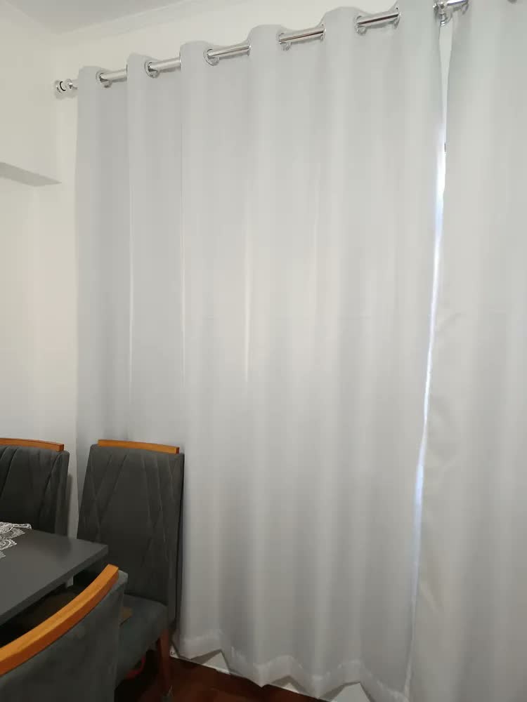 foto de Cortina Blackout Tecido 4,00x2,30 Com Voil Sala E Quarto
