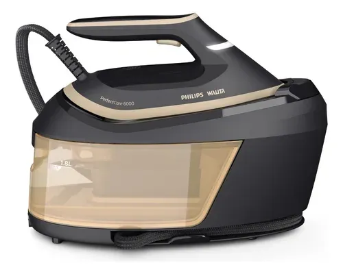 Ferro de passar a vapor Philips Walita Série 6000 Perfect Care cor preto com base antiaderente PSG6064
