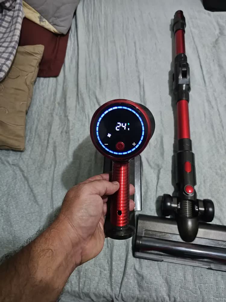 foto de Aspirador de Pó Sem Fio 250W Vertical LED 22KPa Dobrável 1L VidaValu