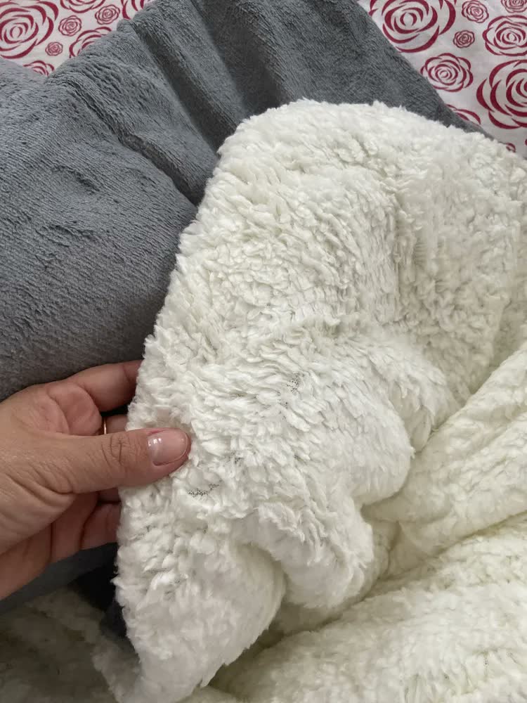 foto de Coberdrom Casal Queen Cobertor Sherpa Edredom Inverno Pele Lã Carneiro Ultra Macio Quente Suave Luxo Confortável Cor Caqui Premium