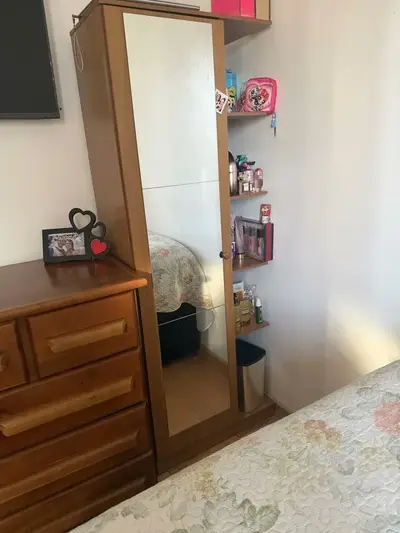 foto de Sapateira 1 Porta Com Espelho Paris Fidelitá Freijó