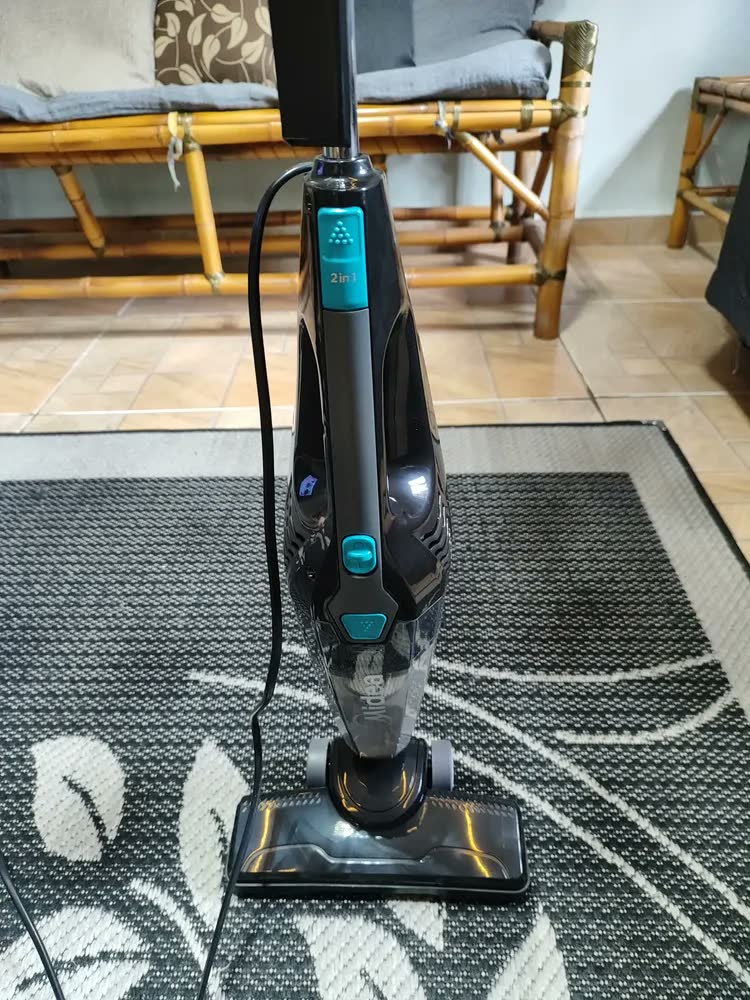 foto de Aspirador De Pó Vertical 2 Em 1 Preto E Azul Midea