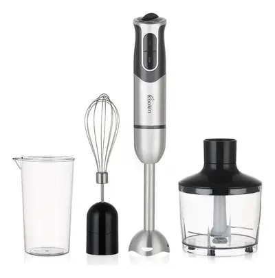 foto de Mixer De Mão Portátil 8 Velocidades 3 Em 1 Inox 800w Kookin Knhb1008 Multifuncional Com Função Turbo E Lâminas Aprimoradas 2 Afiadas + 2 Reforçadas Em Aço Inox 304