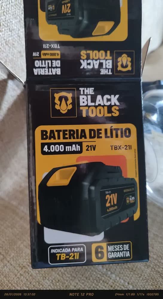 foto de Aspirador De Pó Portátil Industrial Profissional Filtro Hepa Bateria 21v Acompanha 6 Acessórios Tap21a The Black Tools