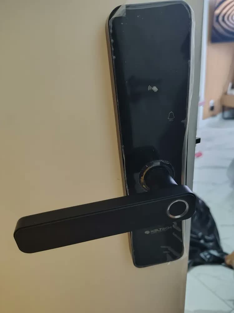 foto de Fechadura digital Keltech Kt1000 biométrica cor preto