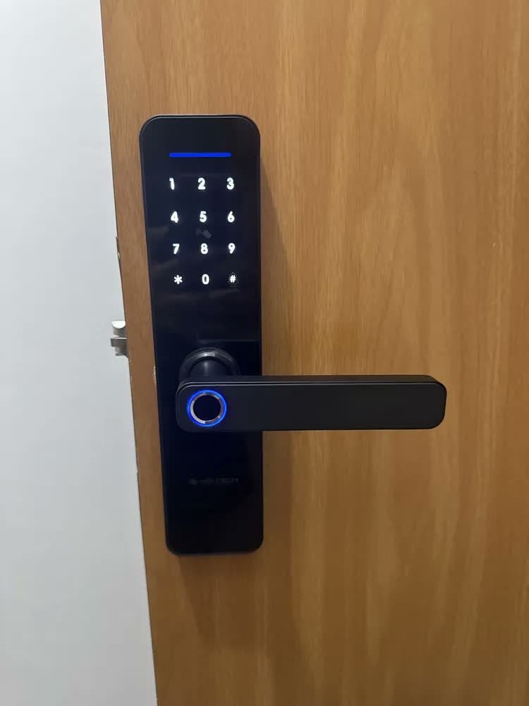 foto de Fechadura digital Keltech Kt1000 biométrica cor preto