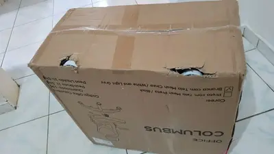 foto de Cadeira De Escritório Columbus Presidente Ergonomica Cinza Mesh