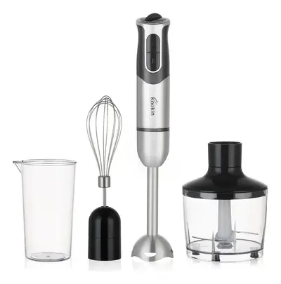 foto de Mixer De Mão Portátil 8 Velocidades 3 Em 1 Inox 800w Kookin Knhb1008 Multifuncional Com Função Turbo E Lâminas Aprimoradas 2 Afiadas + 2 Reforçadas Em Aço Inox 304