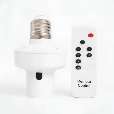 foto de Soquete Bocal Lâmpada + Controle Remoto Bocal E27 Bivolt