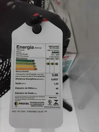 foto de Ventilador Arno Coluna Essential 40cm 6 Pás 220v Ve2c