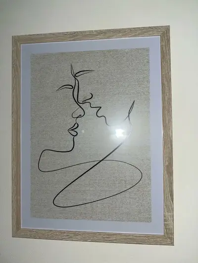 foto de Quadro C/moldura Mãos Dadas Amor Casal Para Cabeceira Quarto Cor Carvalho/avelã
