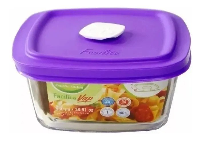Pote Vidro Hermético Com Tampa Marinex Tapoer 500ml