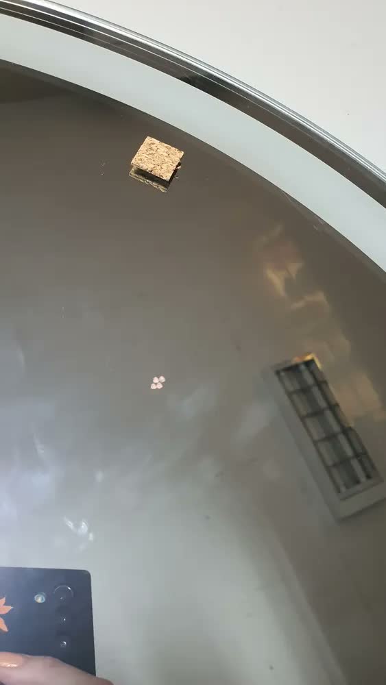 foto de espelho banheiro espelho antiembaçante Redondo led 60*60cm Desembaçante Vidro Temperado espelhos quarto Espessura de 4mm espelho anti embacante à prova de quedas espelhos decorativos sala