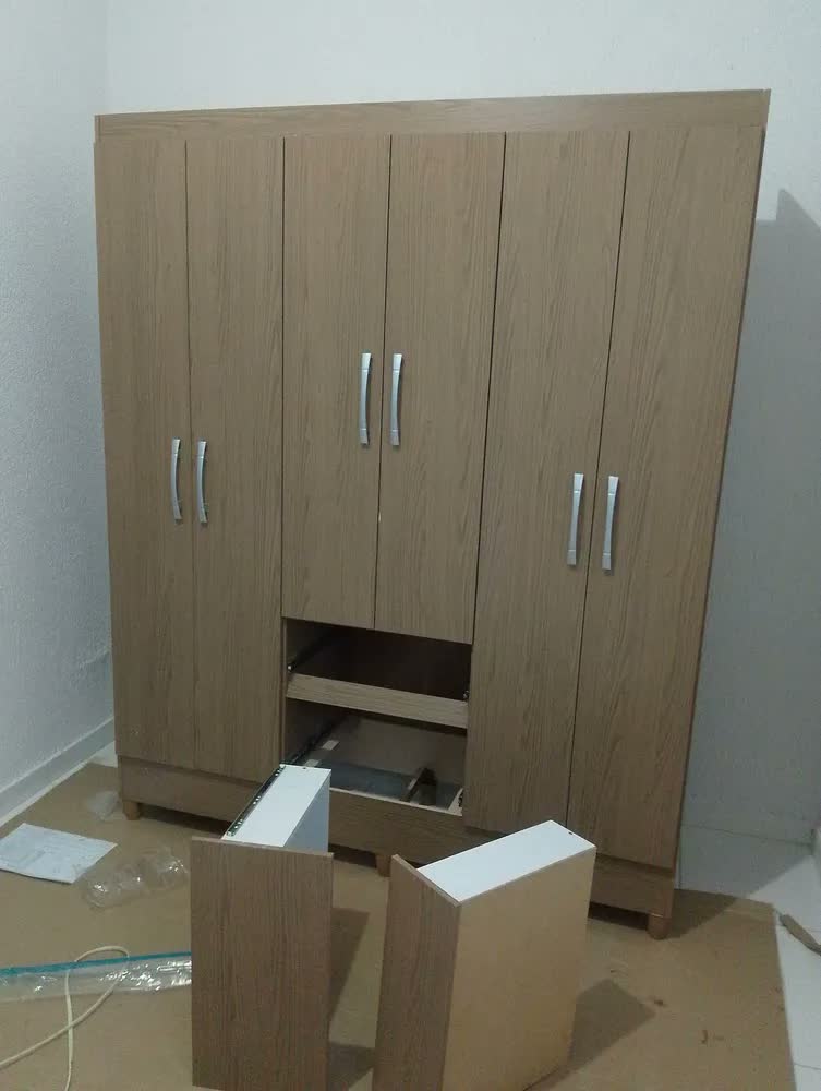 foto de Guarda-roupa Casal New Brusque 6 Portas 2 Gavetas Bartira - Branco