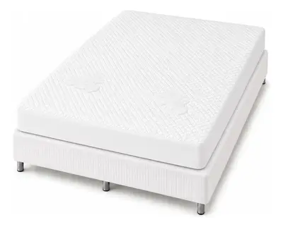 foto de Capa Impermeável Para Colchão Casal, King, Queen Ou Solteiro Branco Matelassê Ultrassônico Acolchoado Impermeável