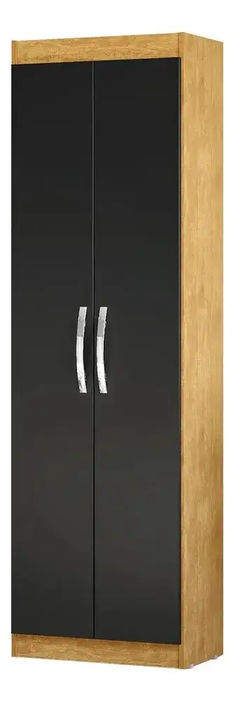 foto de Organizador Sapatos Sapateira Vertical Atrás Porta 24 Bolsos Cor Preto Nature