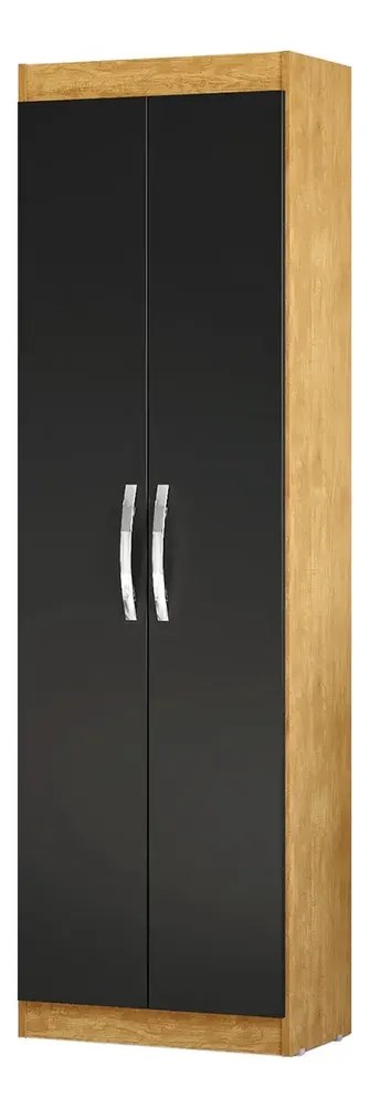 Organizador Sapatos Sapateira Vertical Atrás Porta 24 Bolsos Cor Preto Nature