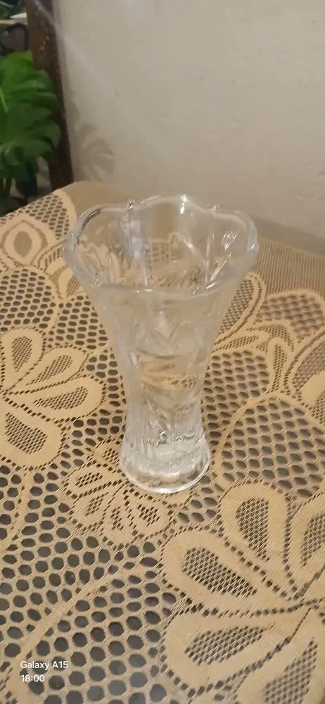 foto de Vaso Vidro Planta 23cm Flores Decoração Sala Plantas Festas