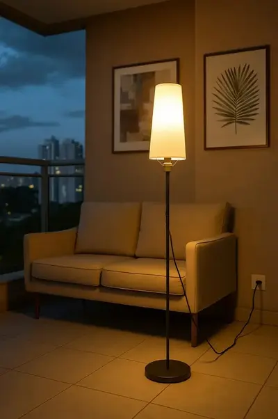 foto de Luminária De Chão Articulada Para Quarto E Sala Moderna Vintage Abajur Para Estudo E Leitura Na Tomada Piso Retro Pé Varanda Escritório Infantil O Casal Cúpula Forro Pvc Luminárias Chao Via Flix