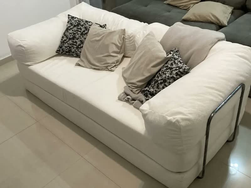 foto de Sofá Cama Colchão Casal Compact Air Confortável Moderno Sala Grafite Balaqui Decor