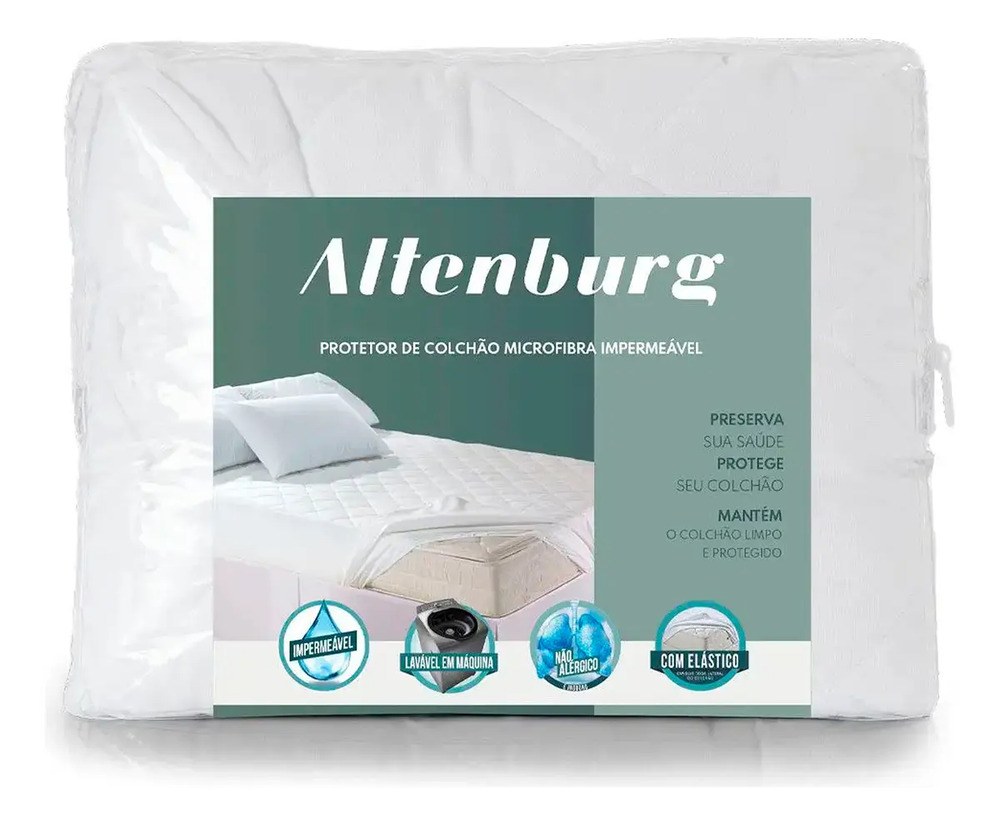 Protetor Colchão Impermeável Microfibra Altenburg - Solteiro - Solteiro