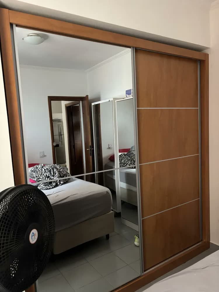 foto de Guarda Roupas Casal 2 Portas Com Espelho 4 Gavetas Áustria Branco