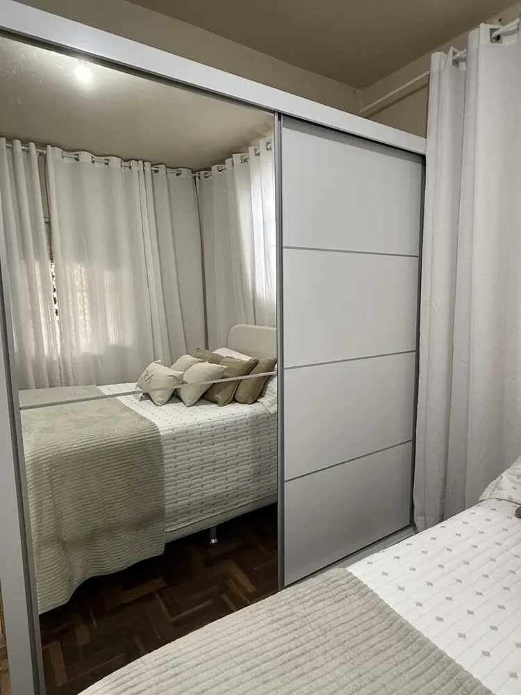 foto de Guarda Roupas Casal 2 Portas Com Espelho 4 Gavetas Áustria Branco
