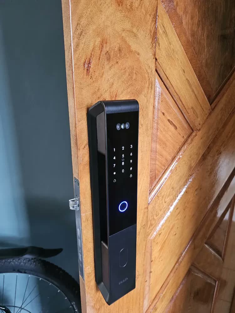 foto de Fechadura Digital Reconhecimento Facial E Palma Da Mão Wifi Preto
