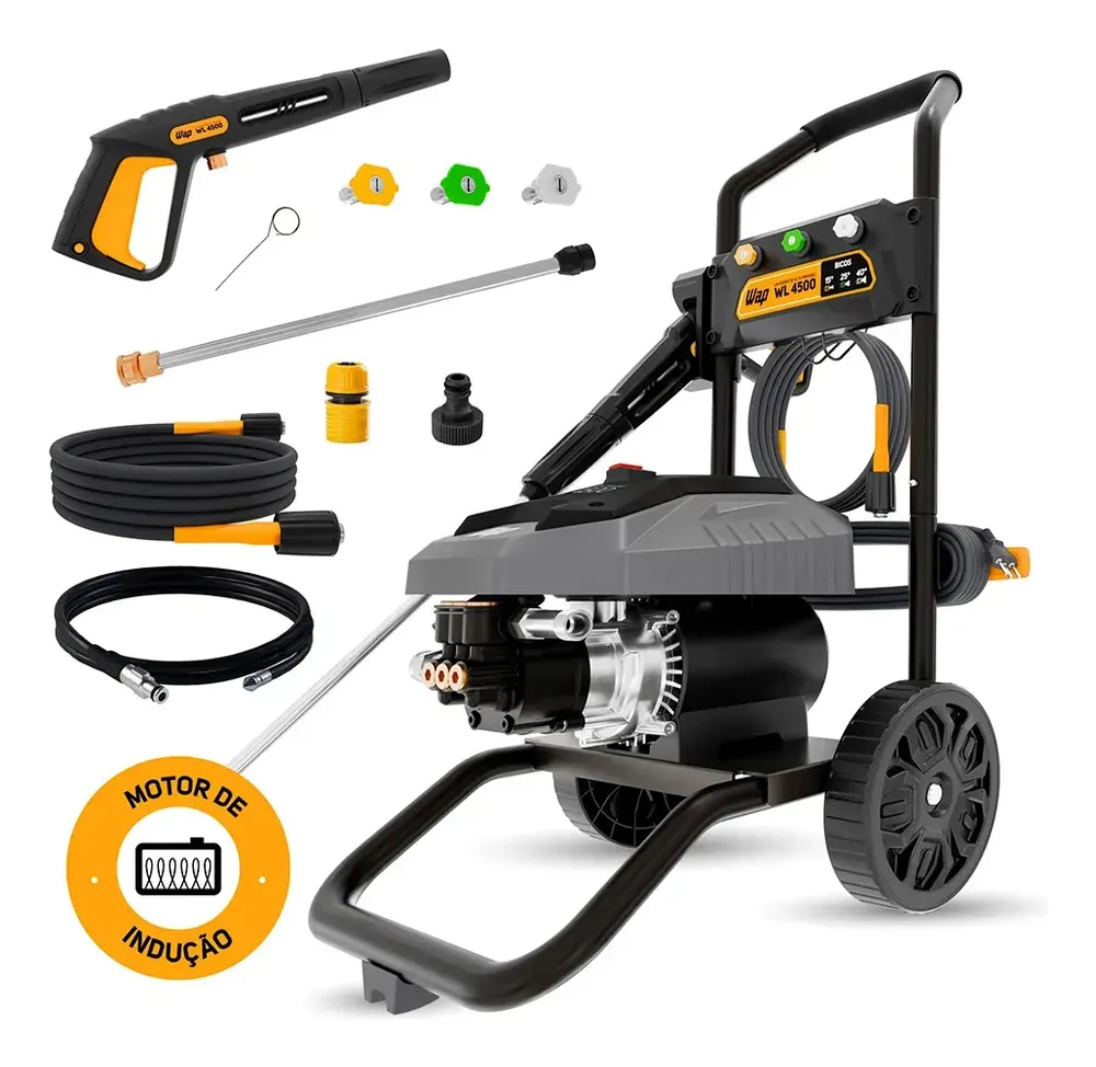 Desobstruidora de Alta Pressão Profissional WAP WL 4500 Ultra 2200w 2000psi 500l/h Motor Indução 220V