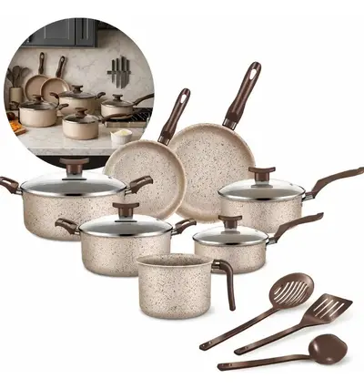 foto de Conjunto de panelas antiaderente 10 peças Coffee cappuccino Imperial